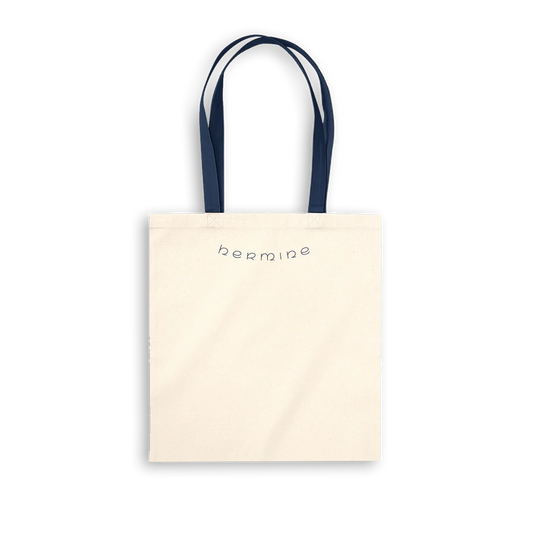 Hermine logo tote Natural / Navy